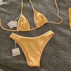 Monday Swimwear Bikini NWT butterscotch